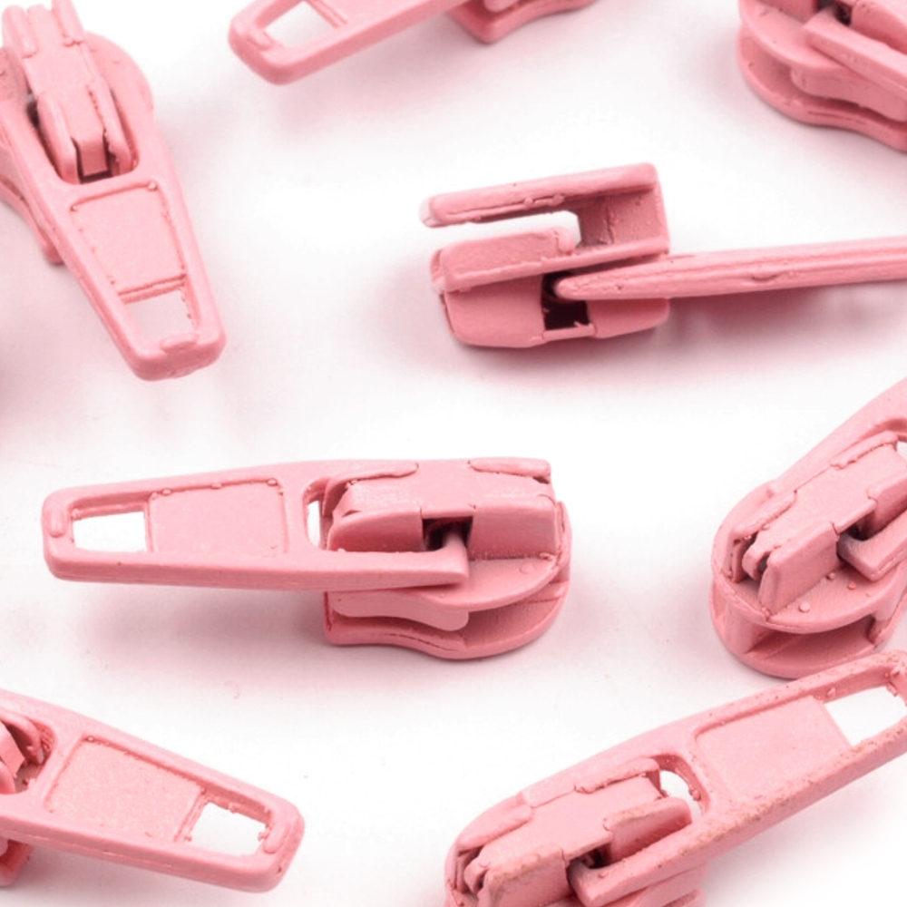 10 Zipper - 3mm - mit Arretierung - Candy Pink (134)