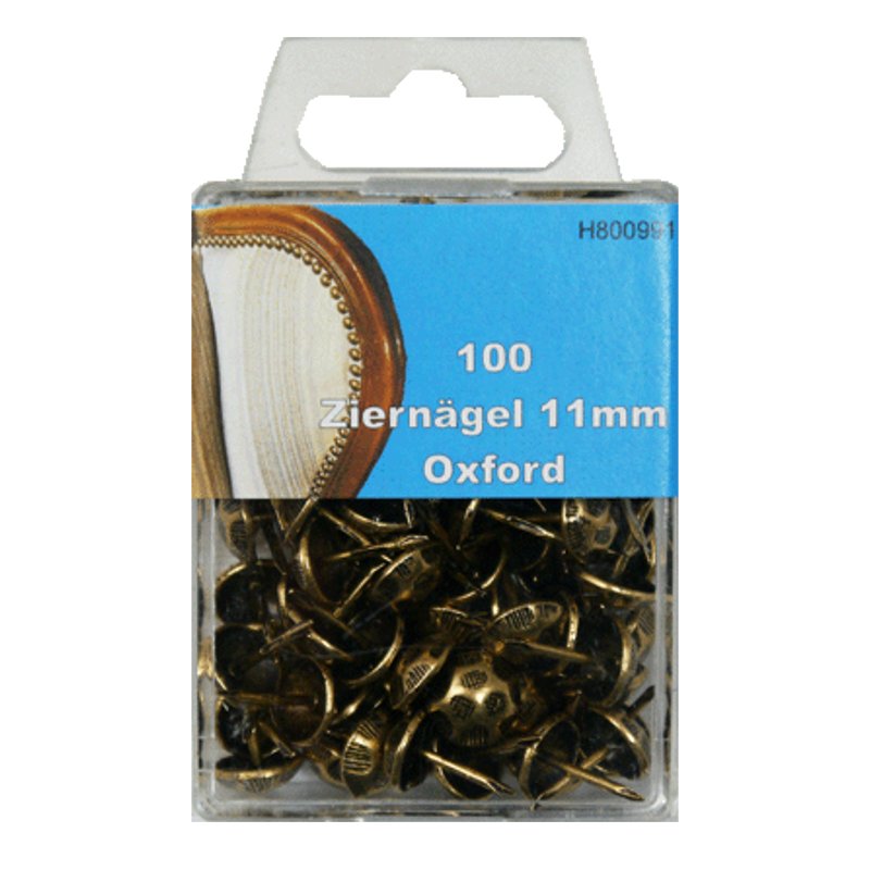 100 Ziernägel - Polsternägel - 11mm - Oxford