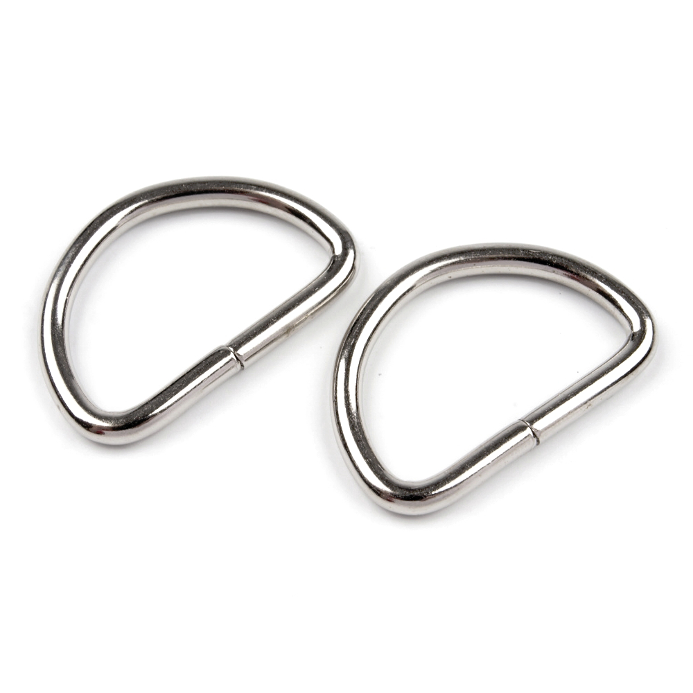 10 D-Ringe für Bänder bis 12mm in Silberfarben