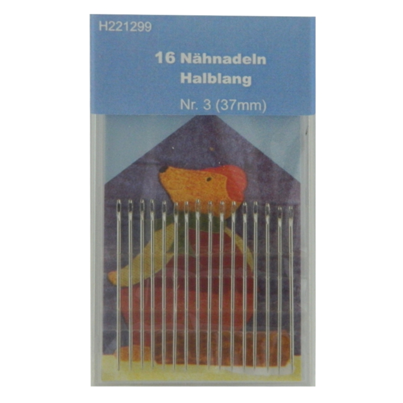 16 Nähnadeln - halblang - Nr. 3