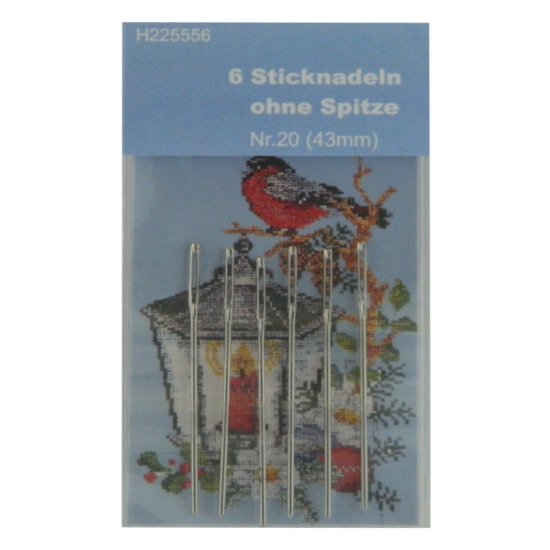 6 Sticknadeln OHNE Spitze Nr. 20
