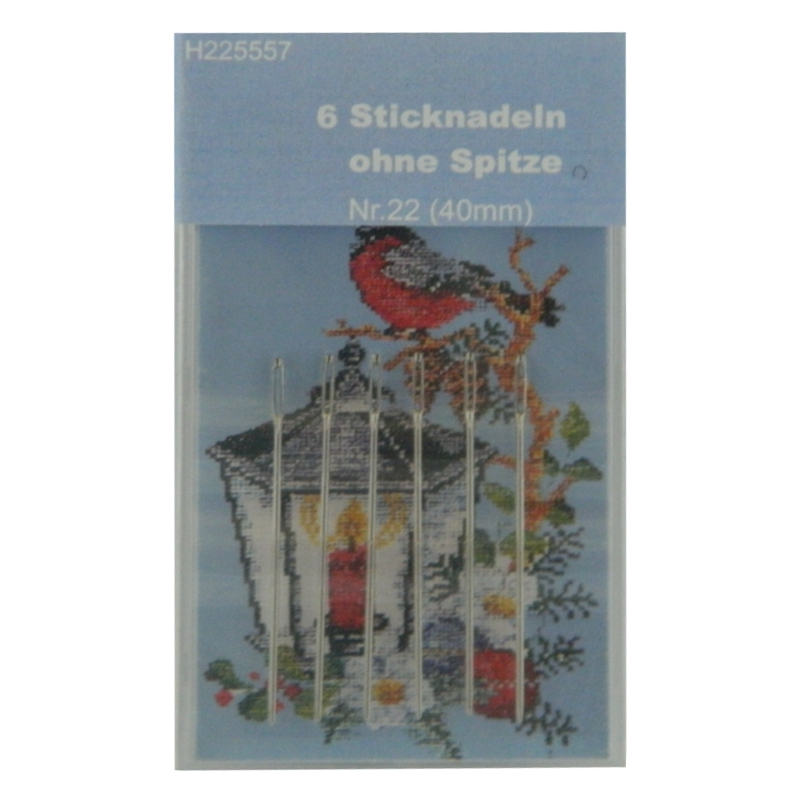 6 Sticknadeln OHNE Spitze Nr. 22