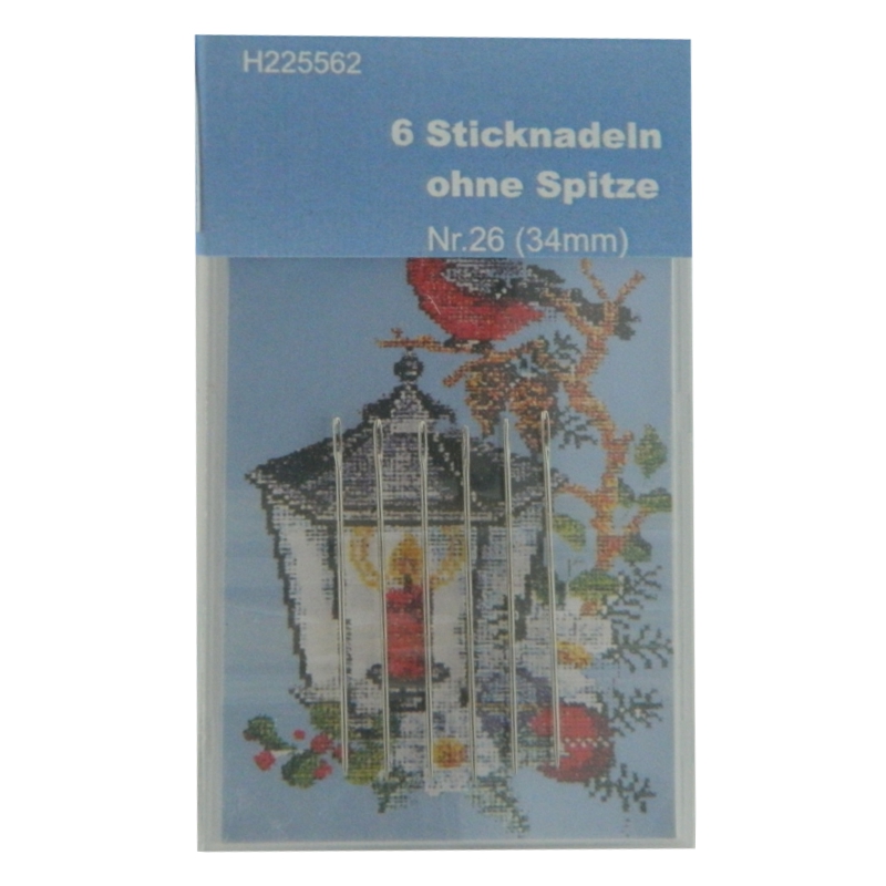 6 Sticknadeln OHNE Spitze Nr. 26