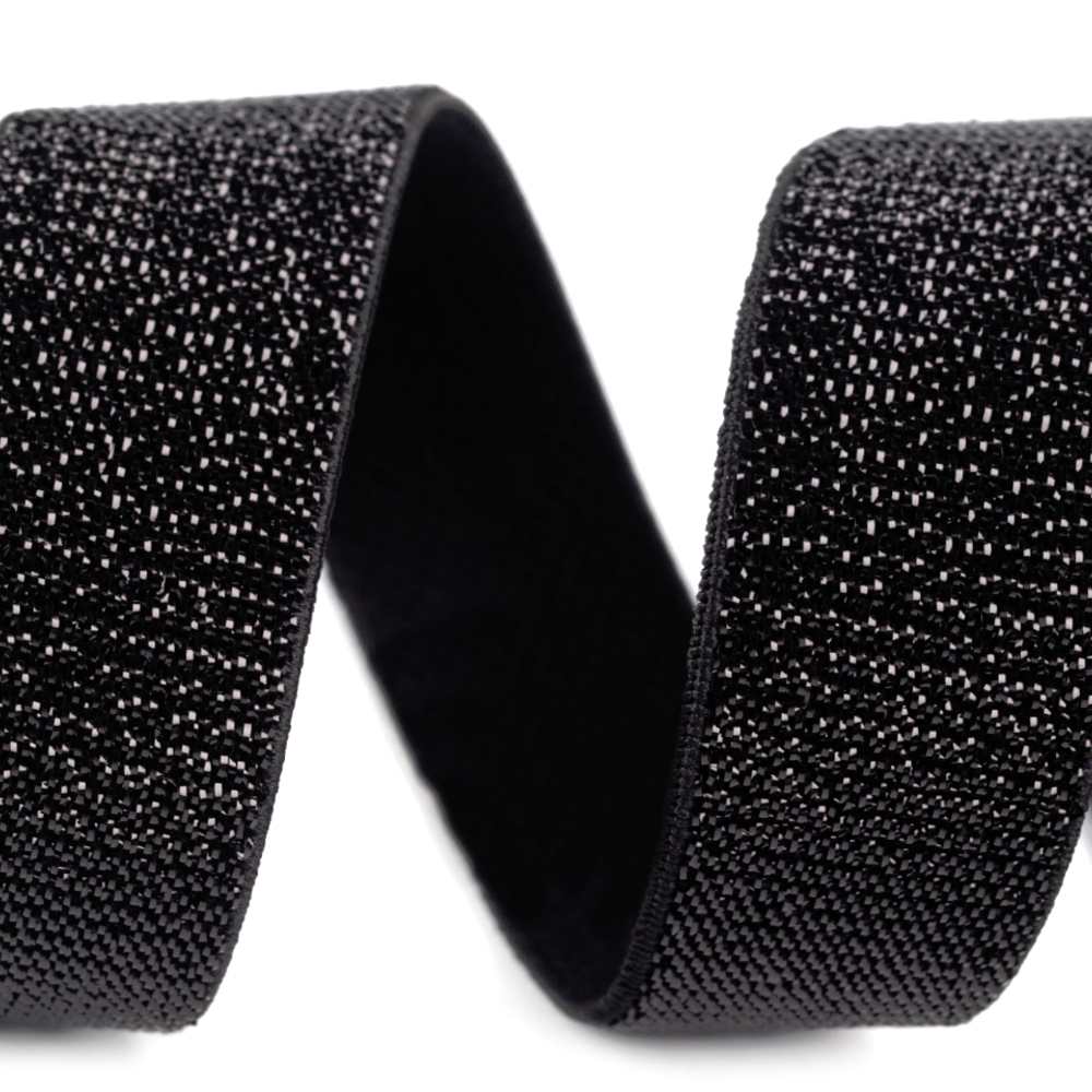 BH-Trägergummiband - 19mm - Schwarz (mit LUREX)