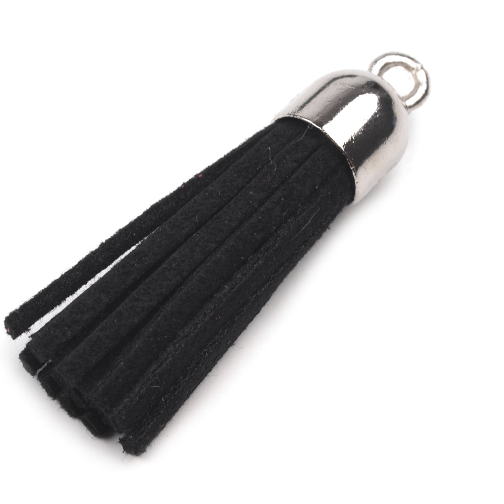 Fransen Anhänger - 4cm - Schwarz (5)
